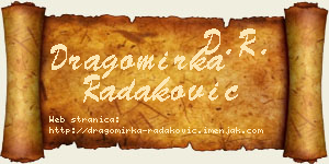 Dragomirka Radaković vizit kartica